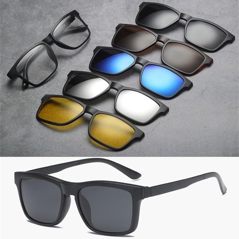 Sunglasses For Men Polarised Magnetic Sunglasses Frame Night Glasses - 3-in-1 Magnetic Polarized Sunglasses 5-in-1 Magnetic Polarized Sunglasses Zaavio®️