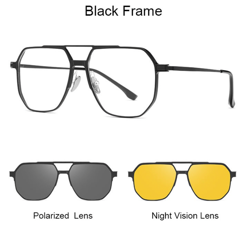 Sunglasses For Men Polarised Magnetic Sunglasses Frame Night Glasses - 3-in-1 Magnetic Polarized Sunglasses Copy of 3-in-1 Magnetic Polarized Sunglasses Zaavio®️