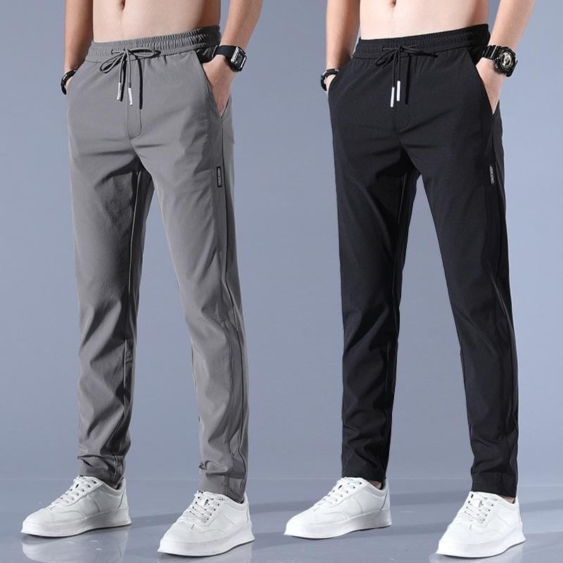 Elastic Men's Track Pants (Buy1 Get1 Free)- Track Pants Tracksuits Of Men Lycra Black Pants SwiFit™️ (Buy1 Get1 Free) Zaavio®