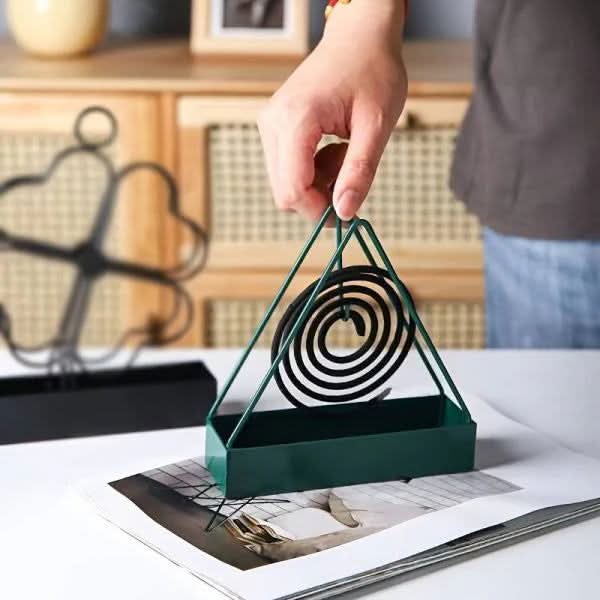 Triangular Shape Iron Mosquito Coil Holder | Mosquito Repellent Coil Insects Repellents Coil Holder Triangular Shape Iron Mosquito Coil Holder Zaavio®