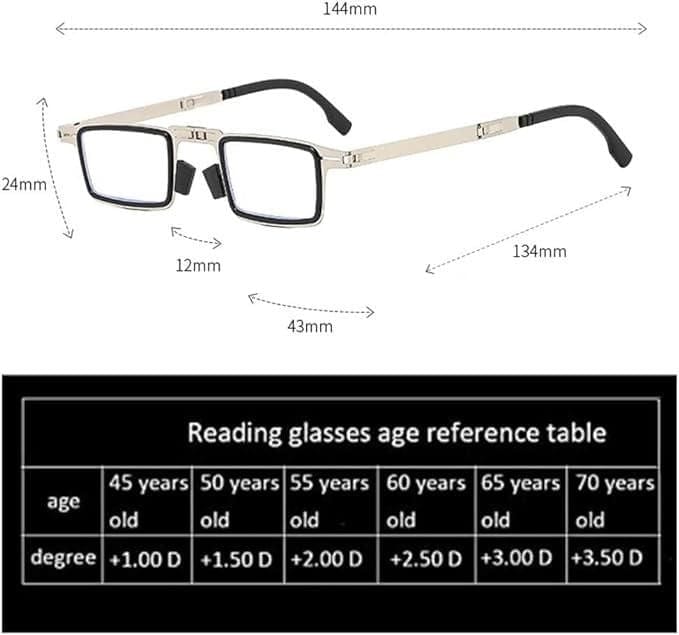 Ultra Light Titanium Material Screwless Foldable Reading Glasses Zaavio®