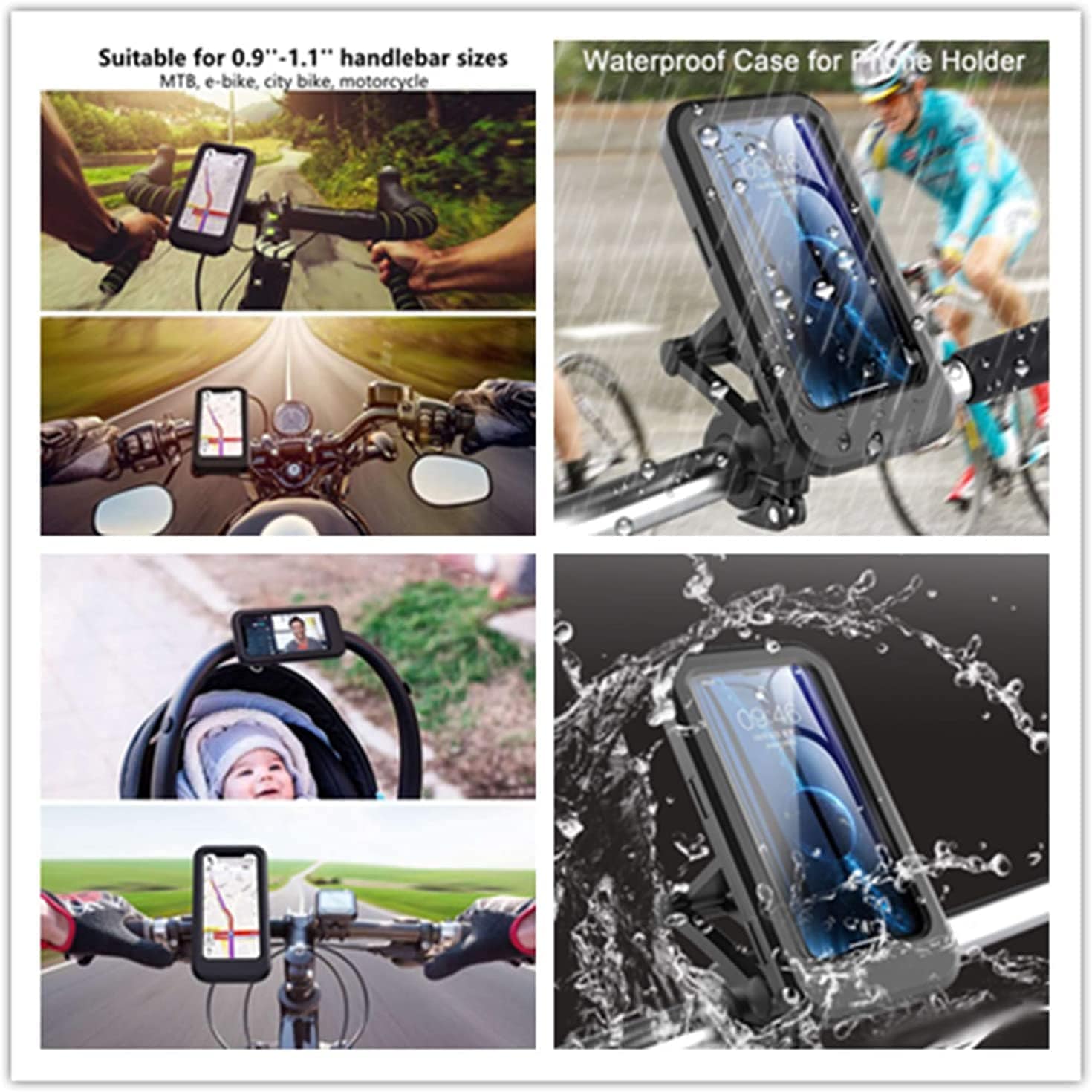Universal 360 Rotation Bike Waterproof Cell Phone Holder. Zaavio®️