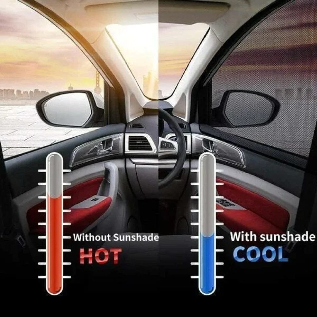 Universal Compatible Car Window Sun Shade (Pack of 4) Roposo Clout