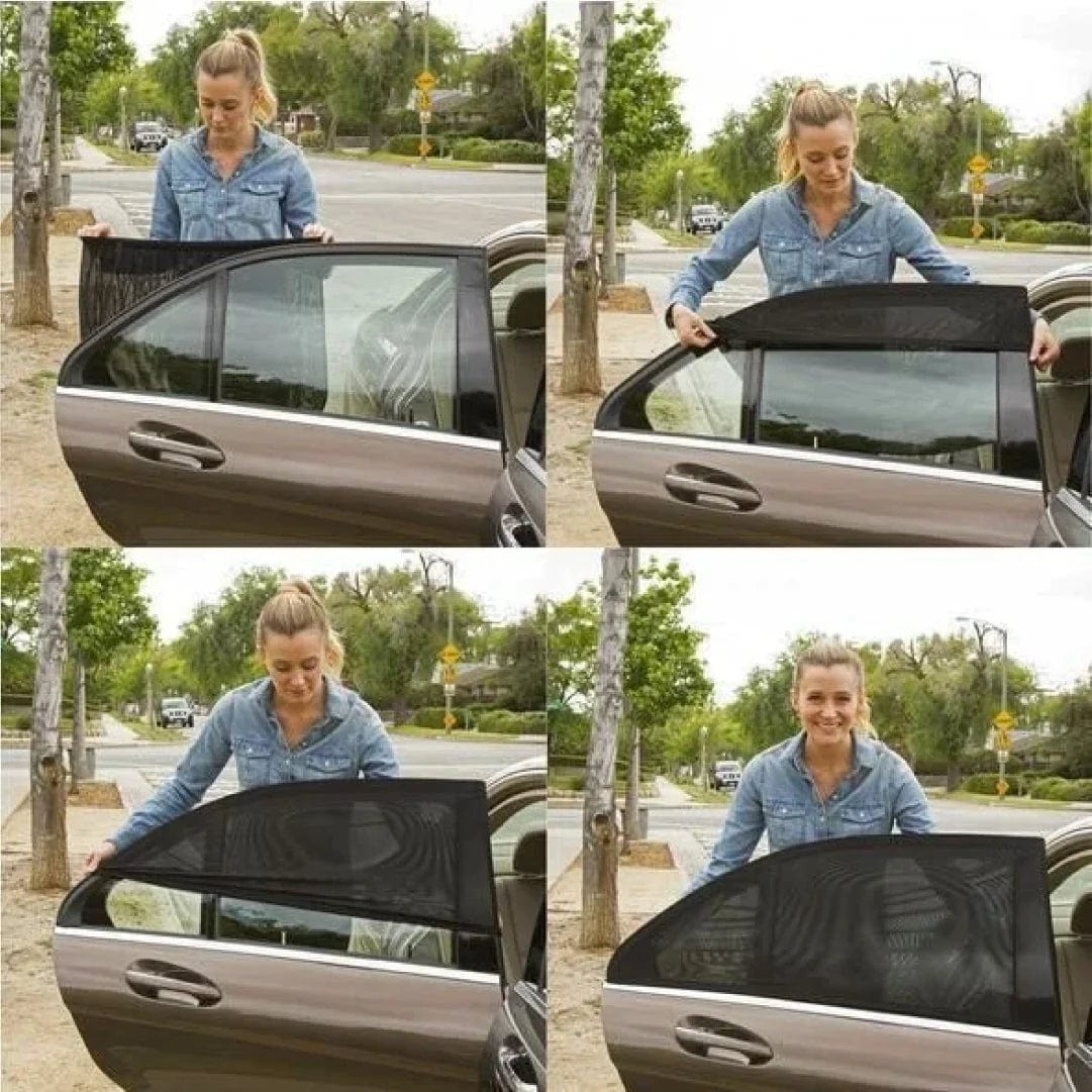 Universal Compatible Car Window Sun Shade (Pack of 4) Roposo Clout