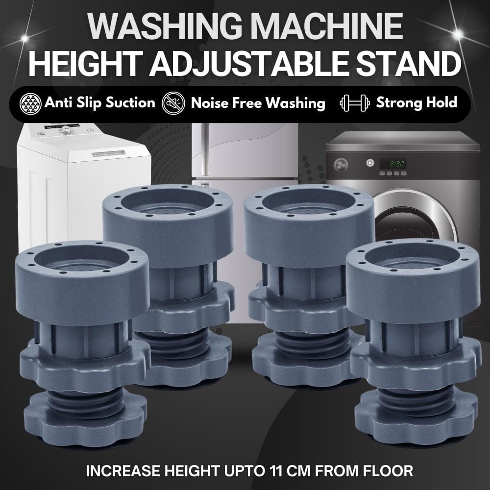 Washing Machine Adjustable Height Footpads (Pack Of 4) | Washing Machine Clothes Washer Vibration Pads Washing Machine Adjustable Height Footpads (Pack Of 4) Zaavio®