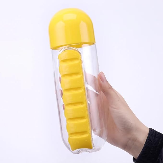 Water Bottle Pill Box Organizer | Water Bottle Drinking Container Pill Box Bottle Organizer Water bottle Water Bottle Pill Box Organizer Zaavio®