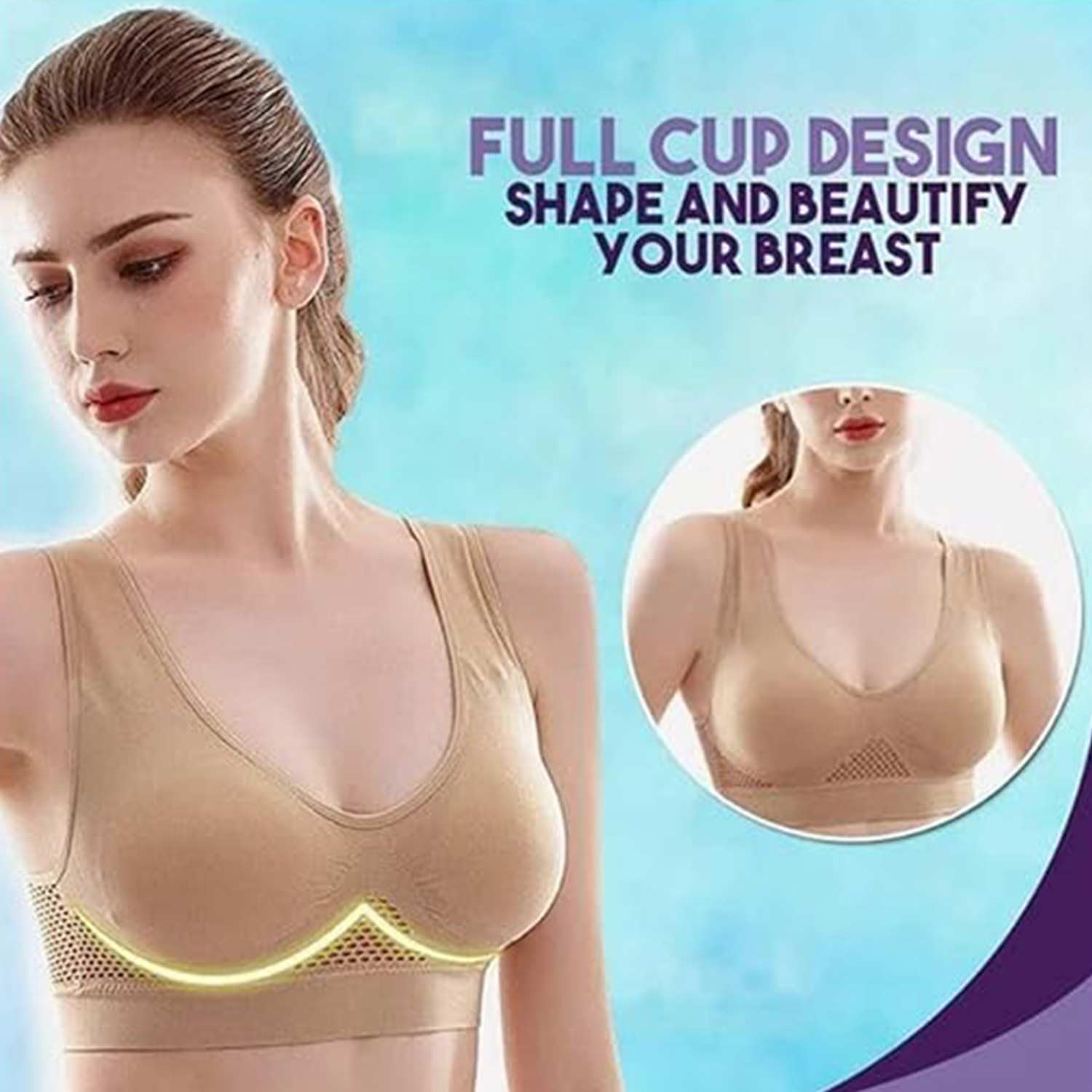 WOMEN'S COTTON SOLID NON PADDED AIR BRA (Pack of 3) Zaavio®