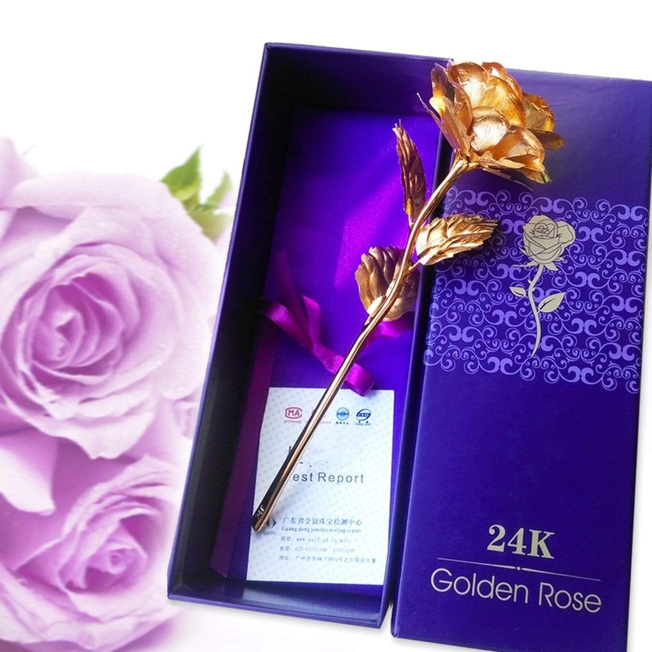 24K Gold Plated Rose Gift Flower Gold Dipped Rose - Rosaic™ Rosaic™ Zaavio®