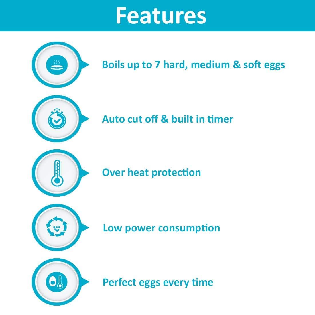 Automatic Egg Boiler and Vegetable Steamer Electric Food Boiler - Quikboil™ Quikboil™ Zaavio®
