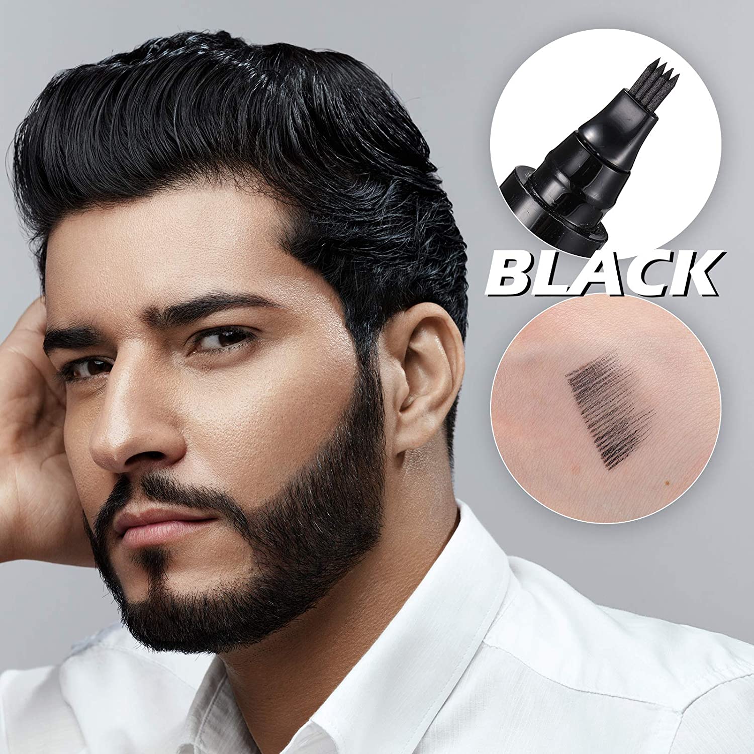 Beard Filler Pen Kit Beard Touch Up Pen Pencil - Beardigo™ Black Beardigo™ Zaavio®