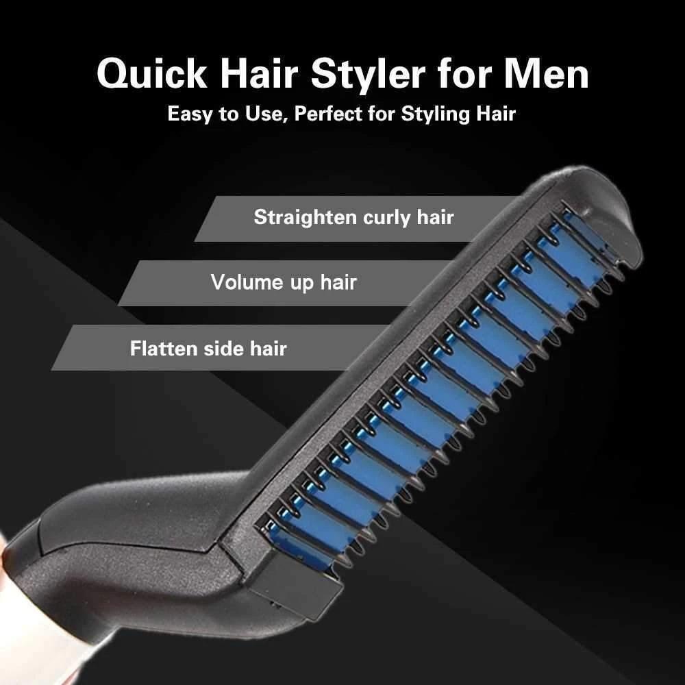 Beard Straightener Comb Men Hair Straightening Electric Tool - Smoothix™ beard straightner Smoothix™ Zaavio®