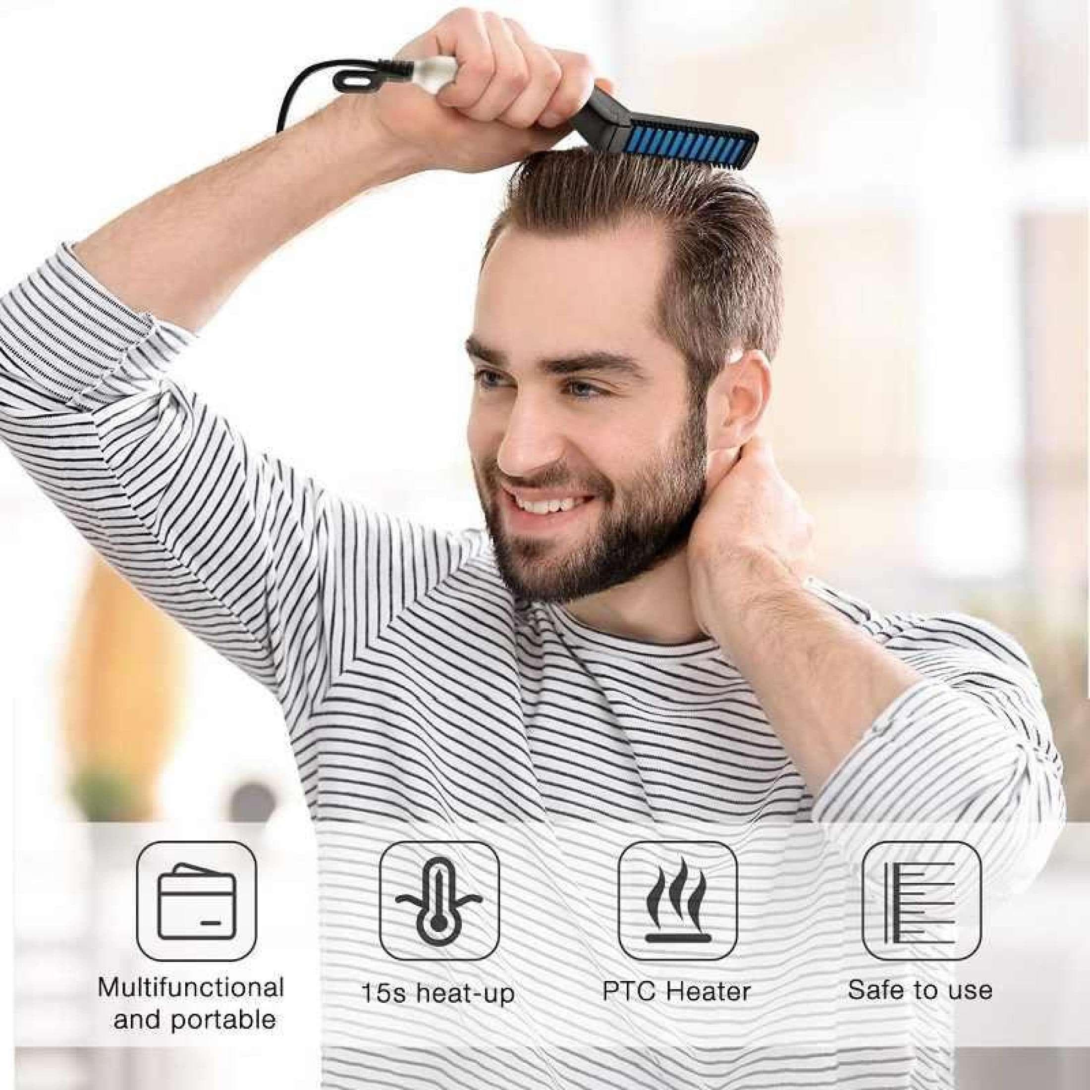 Beard Straightener Comb Men Hair Straightening Electric Tool - Smoothix™ beard straightner Smoothix™ Zaavio®