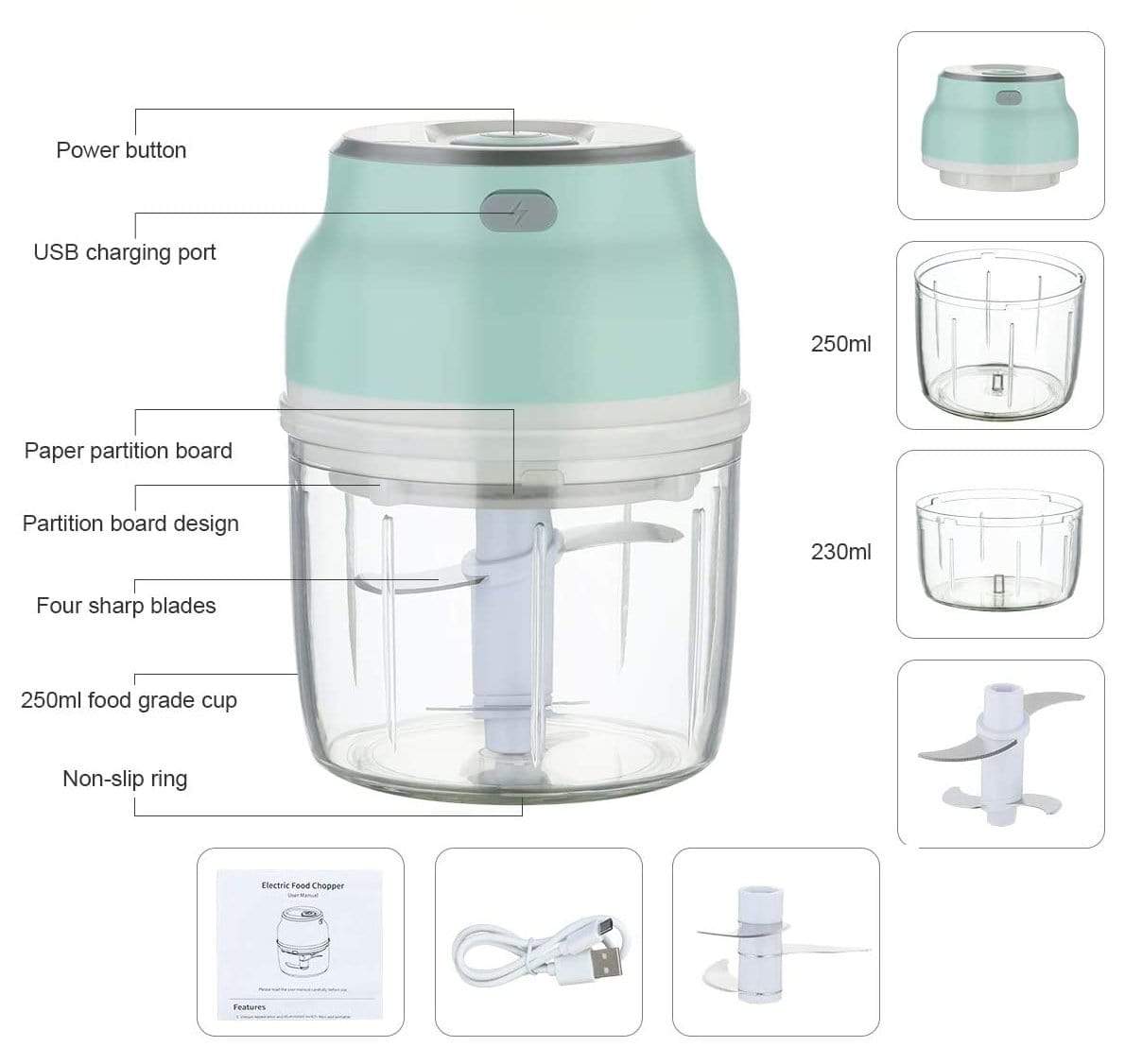 Electric Food Chopper Zaavio®