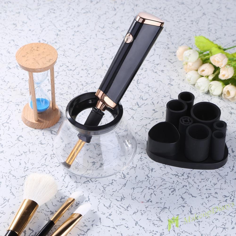 Electric Makeup Brush Cleaner Spinner Machine Tool - Wrinse™ Makeup Brush Cleaner Black Wrinse™ Makeup Brush Cleaner Zaavio®