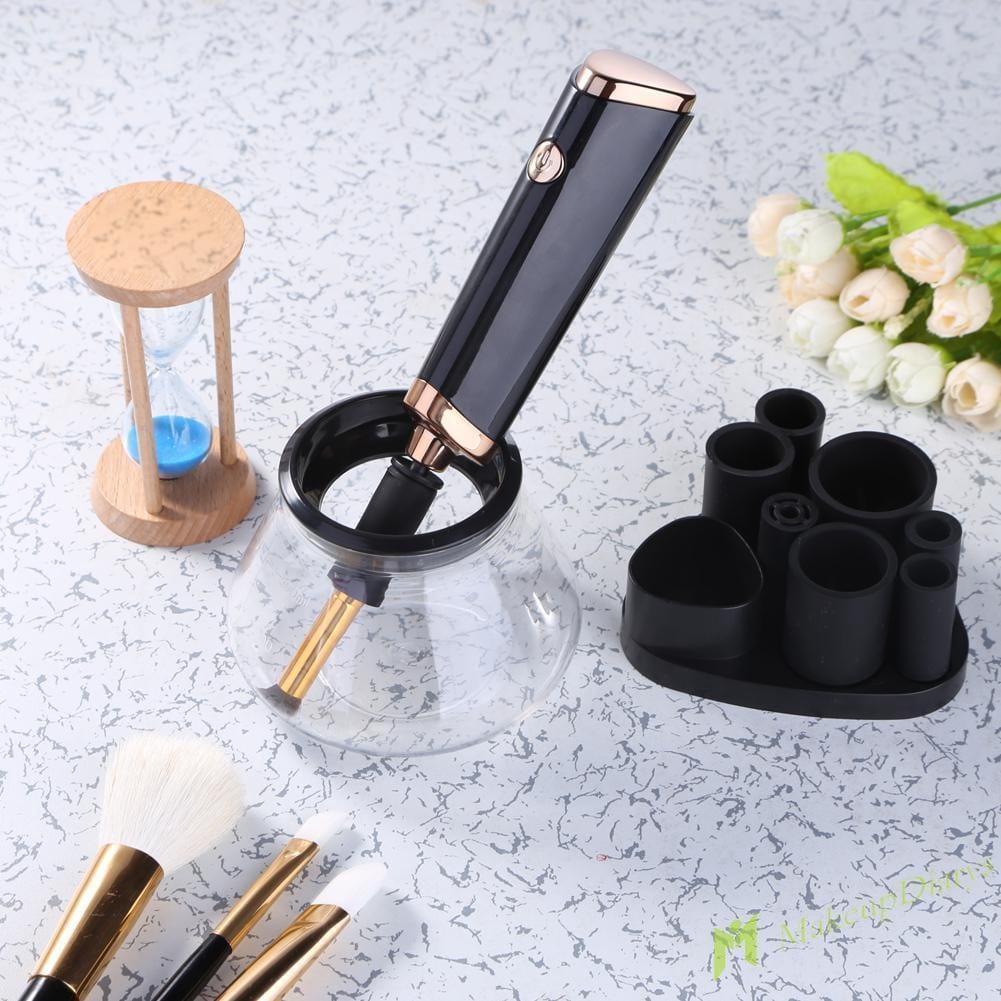 Electric Makeup Brush Cleaner Spinner Machine Tool - Wrinse™  Makeup Brush Cleaner Black Wrinse™ Makeup Brush Cleaner Zaavio®