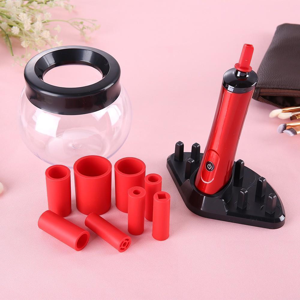 Electric Makeup Brush Cleaner Spinner Machine Tool - Wrinse™ Makeup Brush Cleaner Red Wrinse™ Makeup Brush Cleaner Zaavio®