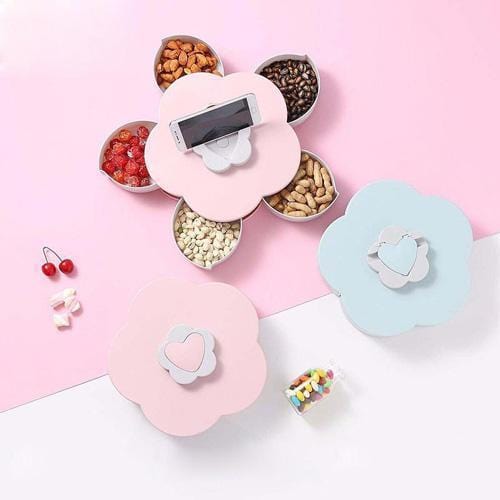 Flower Petal Shaped Candy Rotating Box Embellishment Storage- Bloomzo™ Storage Boxes & Bins Bloomzo™ Zaavio®