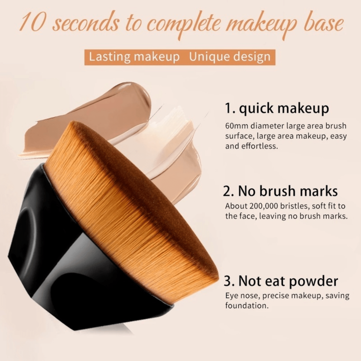 Foundation Makeup Brush Zaavio®️