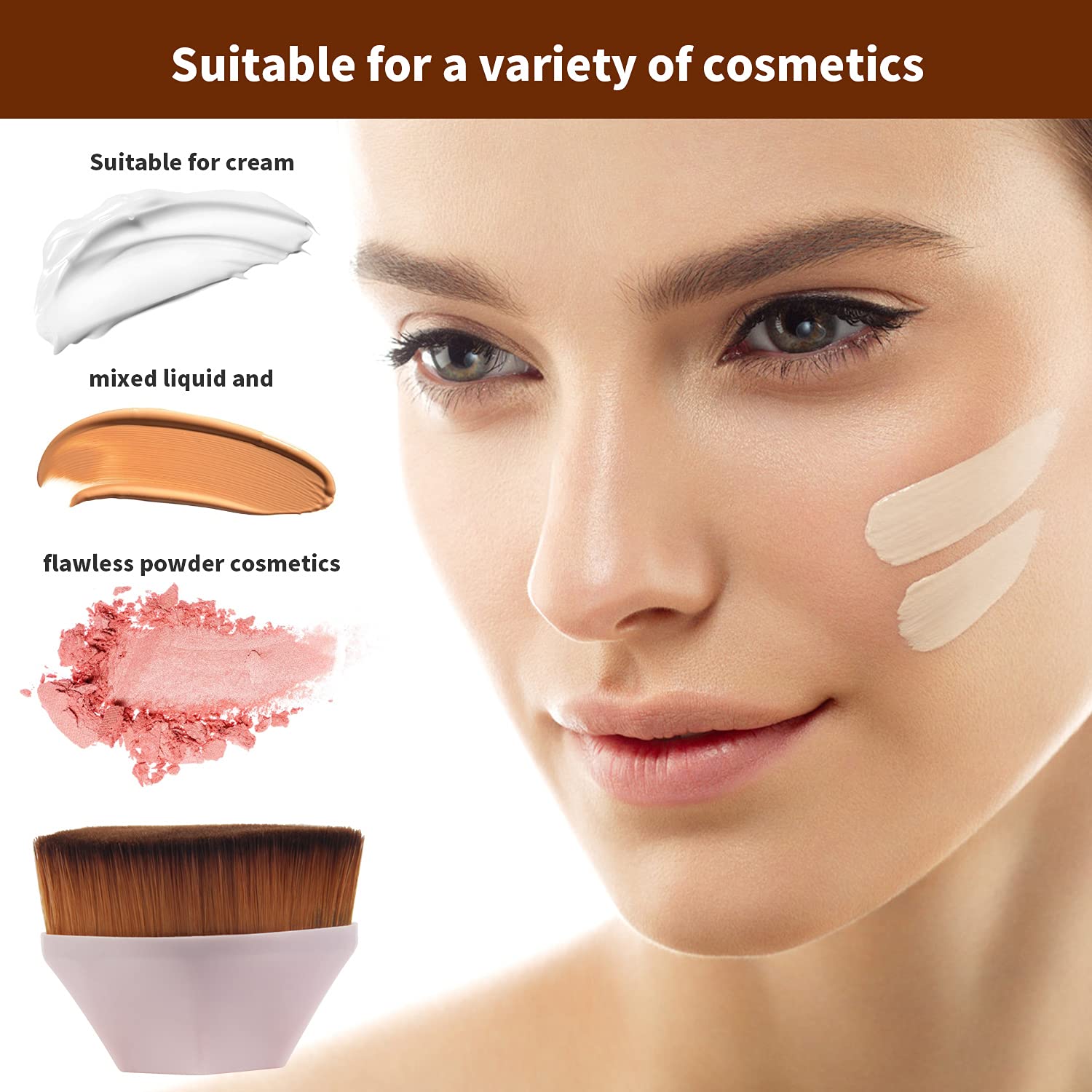 Foundation Makeup Brush Zaavio®️