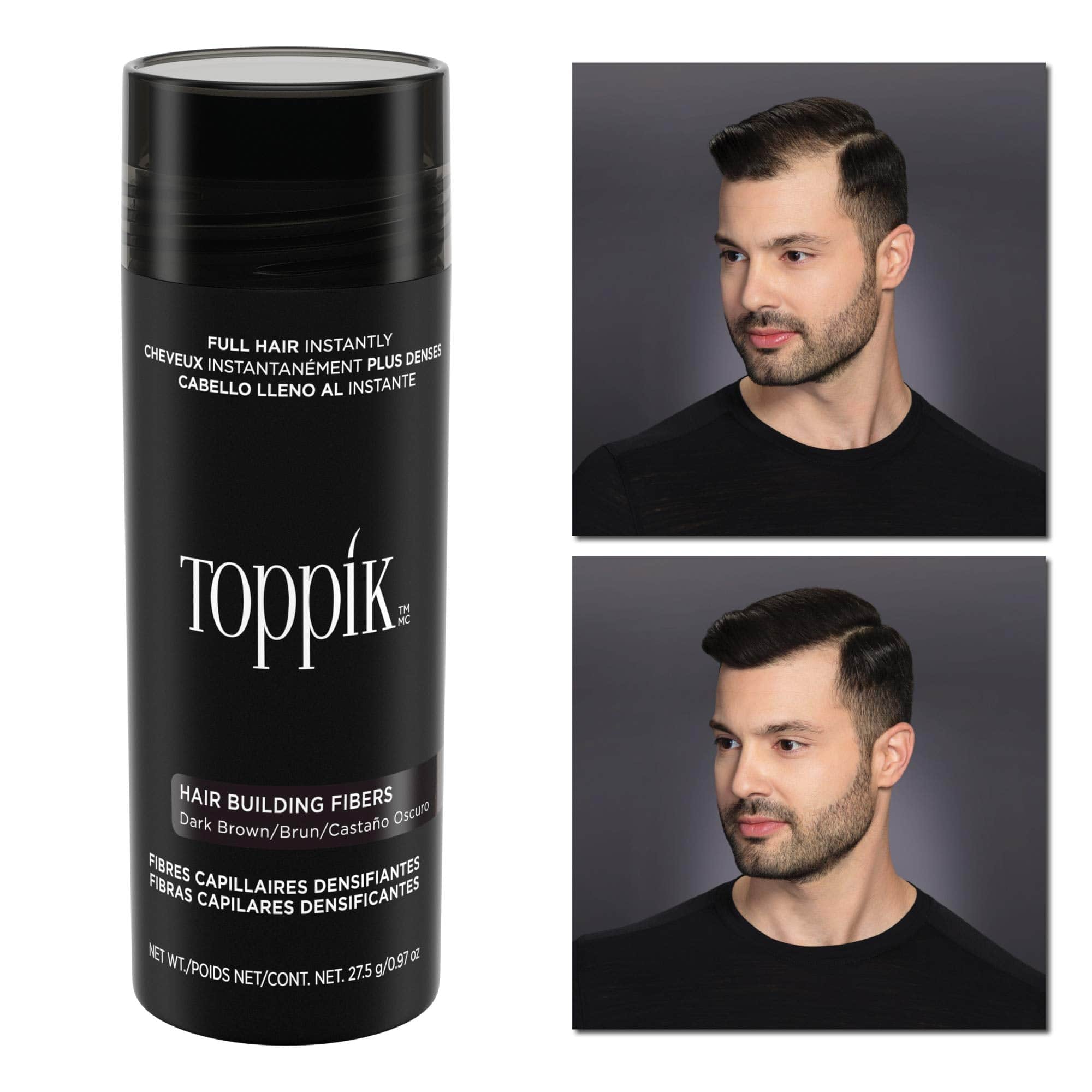 Health & Wellness Toppik Hair Building Fibers for Men & Women (Black) 27.5gm Glam Bucket IN