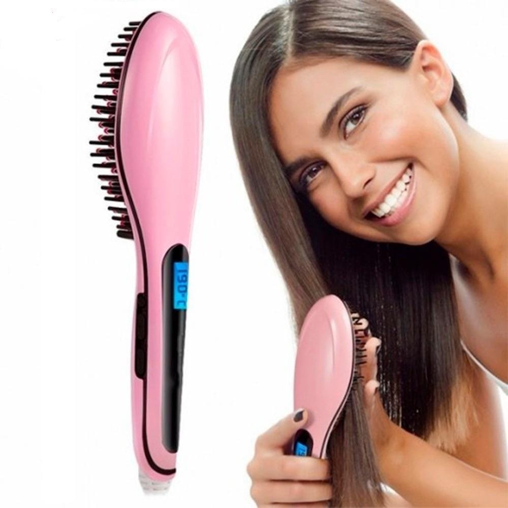 Heated Hair Straightening Brush Volumizer Anti Frizz Comb - streaxio™ Streaxio™ Zaavio®