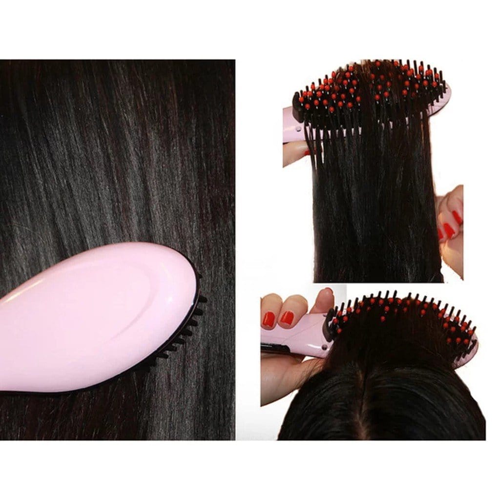 Heated Hair Straightening Brush Volumizer Anti Frizz Comb - streaxio™ Streaxio™ Zaavio®