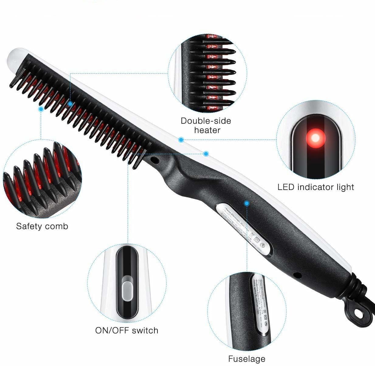 Men Beard Straightener Comb Men Hair Straightening Electric Tool - Smoothix™ 2.0 Combs Smoothix™ 2.0 Zaavio®