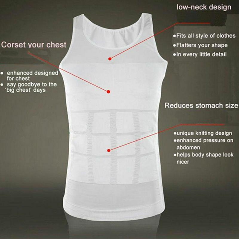 Men Tummy Tucker Slimming Vest Mens Waist Trainer Undershirt Trimmer - Flexvest™ Slimming Vest Flexvest™ Zaavio®