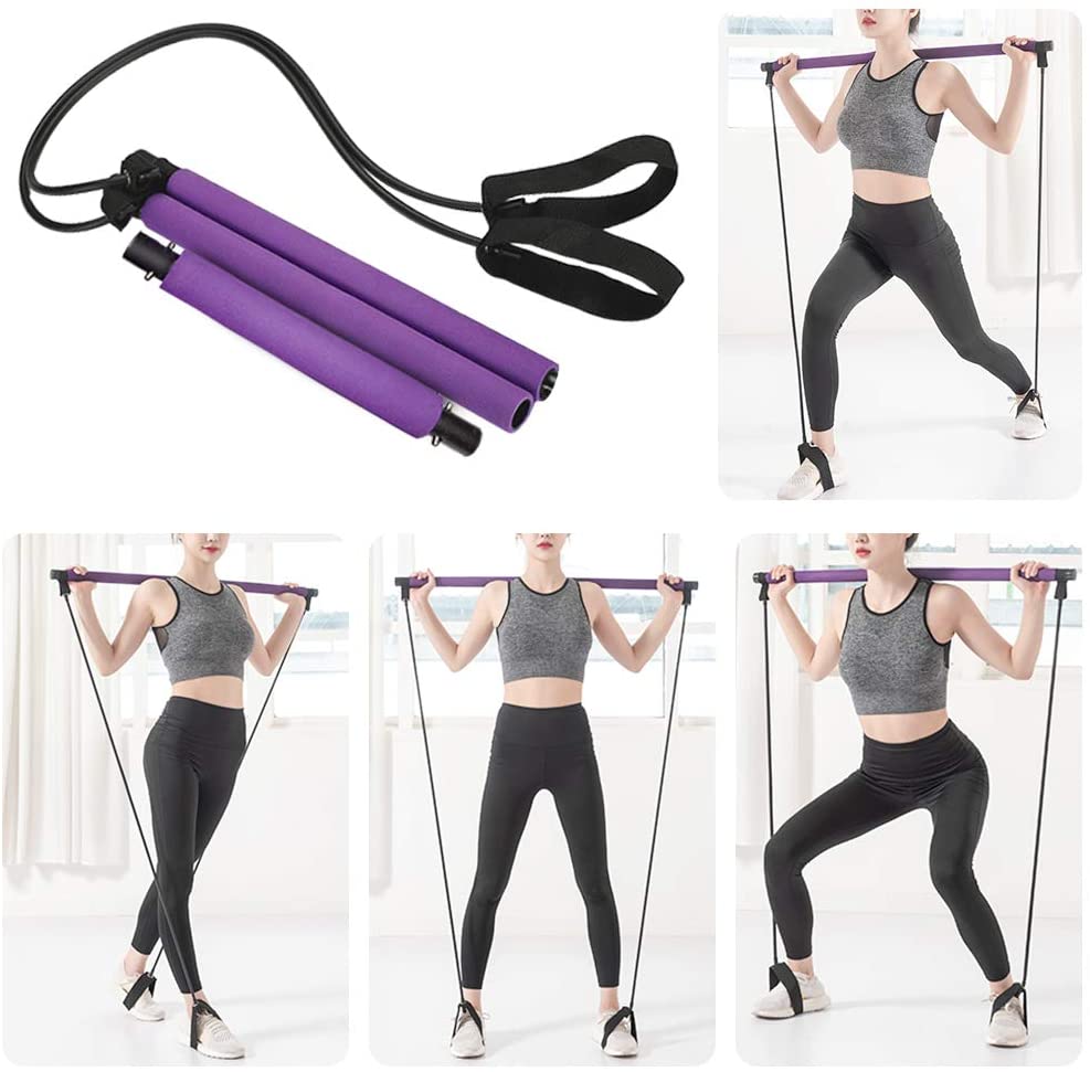 Pilates Bar Kit Home Gym Workout Equipment Portable - Fitravo™ Fitravo™ Zaavio®