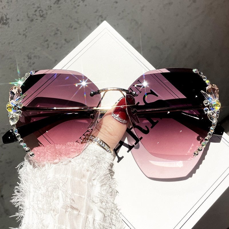 Pink Crystal Celebrity Popz Sunglasses (Buy 1 Get 1 Free) BoxVybe