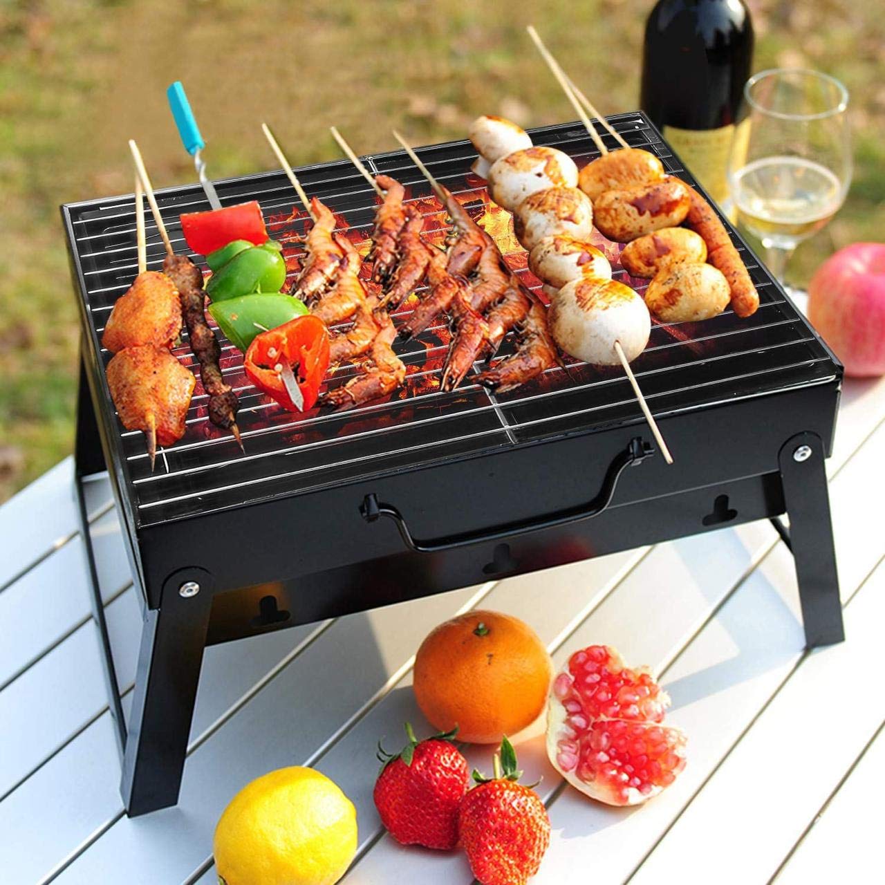 Portable Barbeque Grill Folding Outdoor Charcoal Bbq for Camping - Grillexo™ Início Grillexo™ Zaavio®