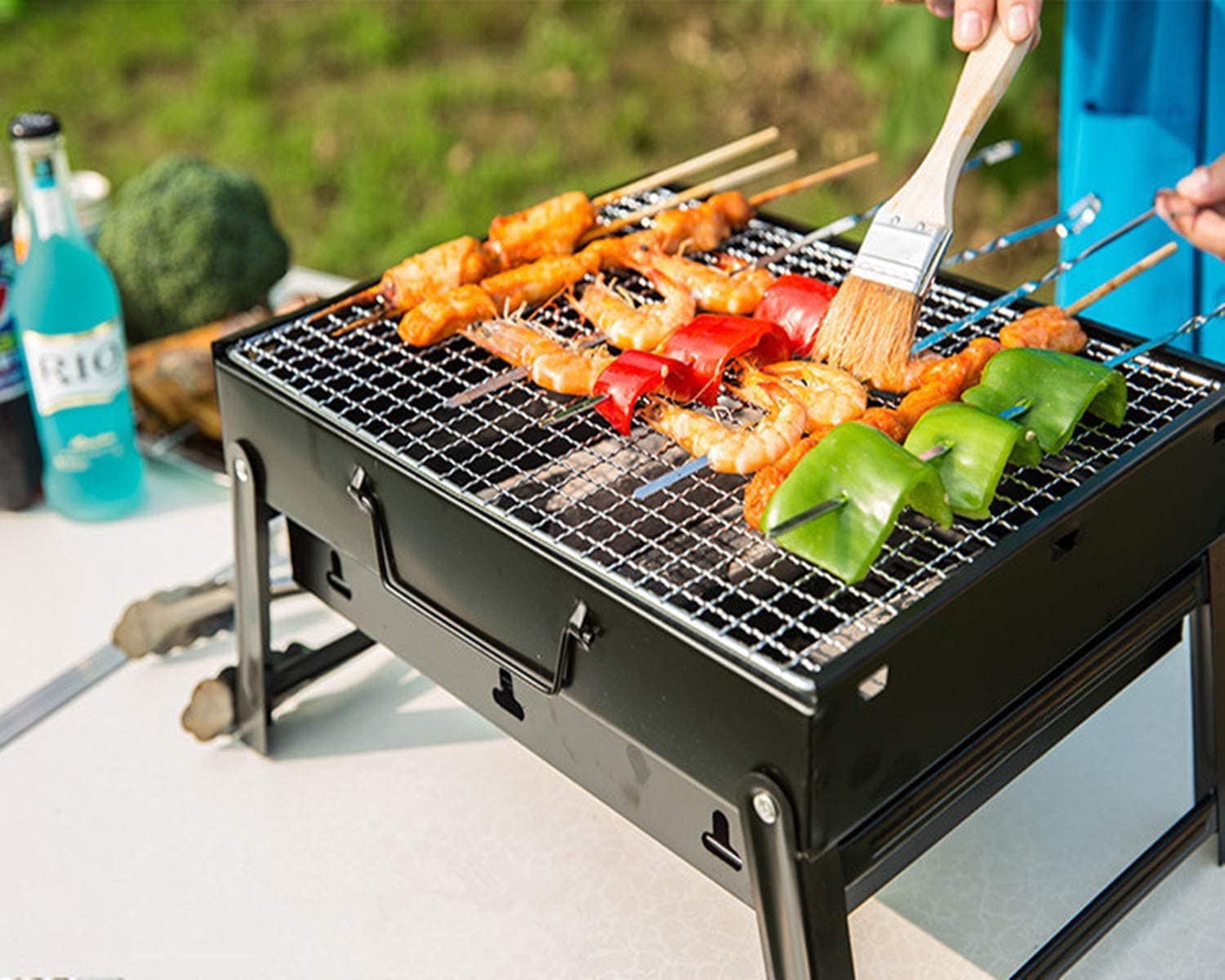 Portable Barbeque Grill Folding Outdoor Charcoal Bbq for Camping - Grillexo™ Início Grillexo™ Zaavio®