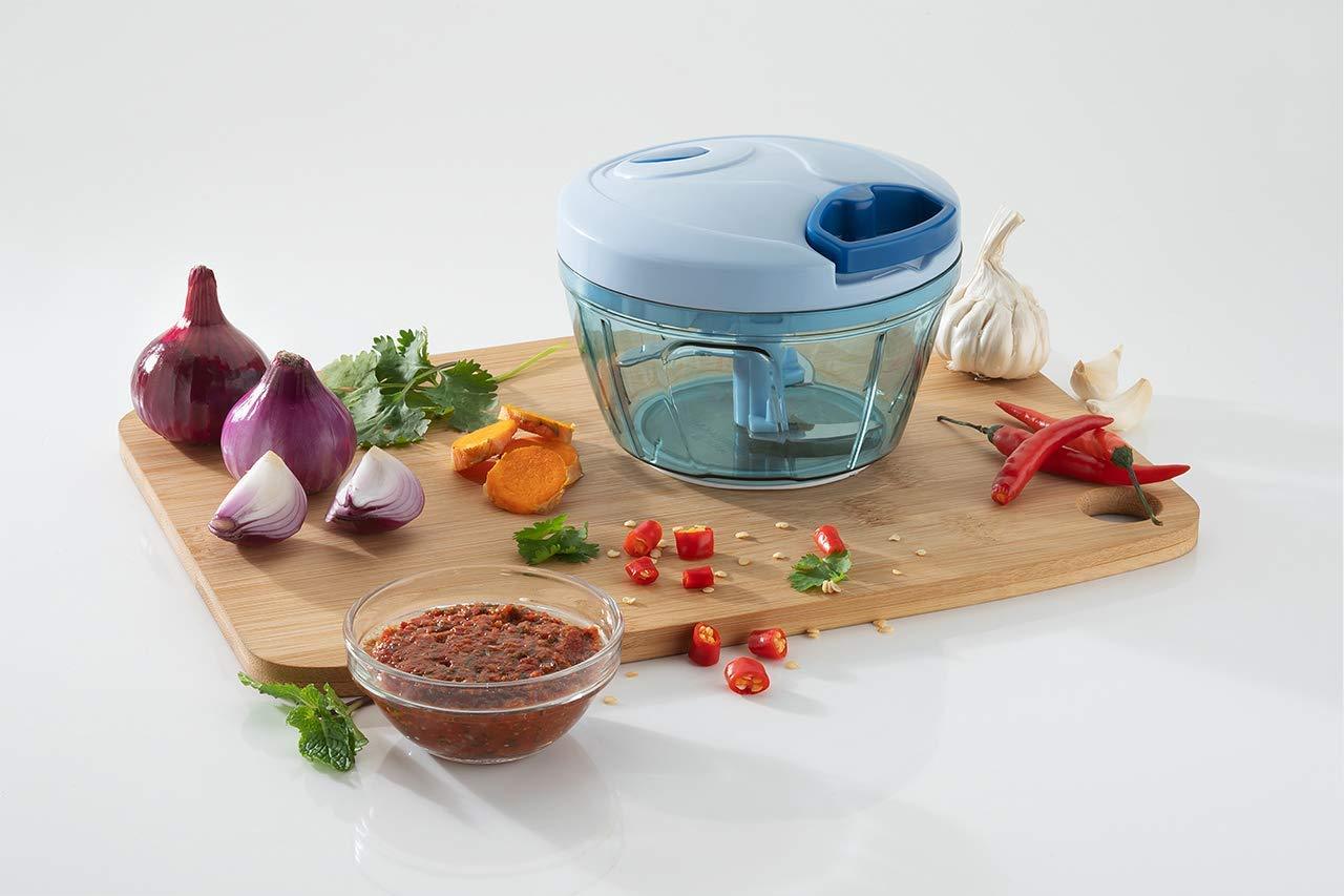 Pull Vegetable Cutter Chopper Onion Potato Food Manual Chopper - Spinza™ Manual Meat Grinders Sea Blue Spinza™ Zaavio®