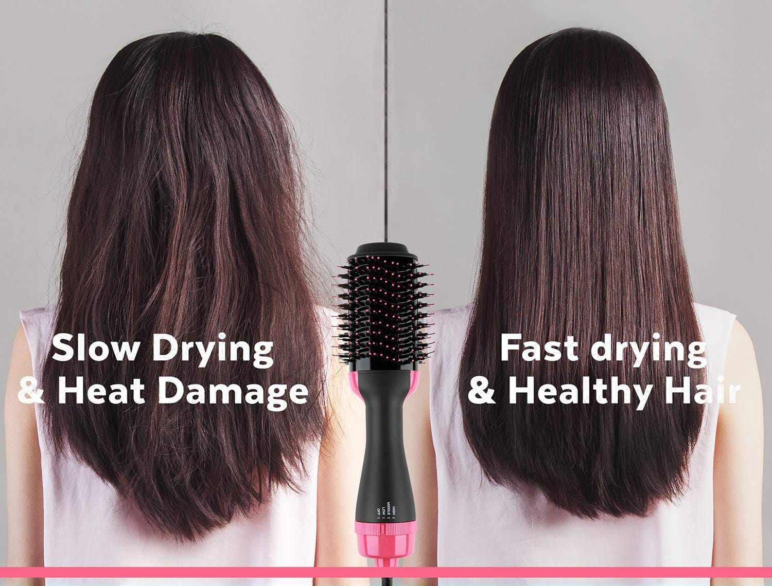 Round Hair Straightening Brush Volumizer Comb Dryer - Tresstyle™ Curling Irons Tresstyle™ Zaavio®