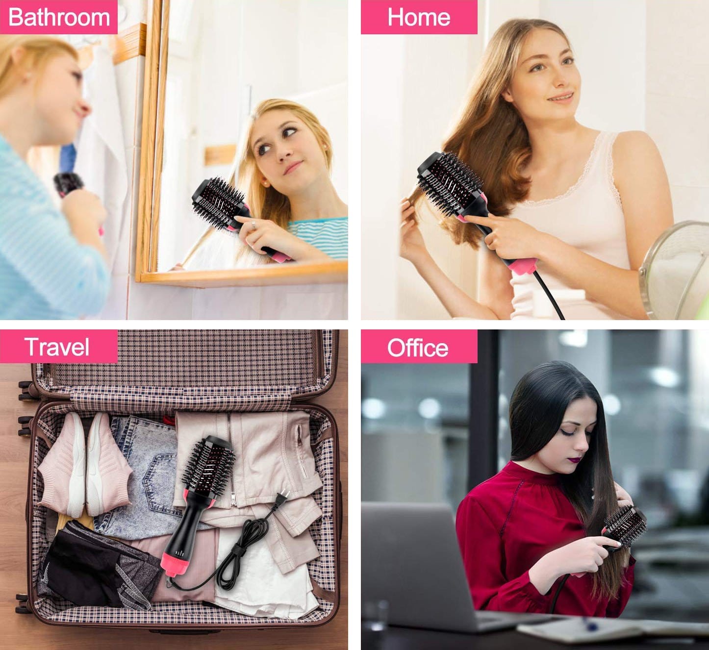 Round Hair Straightening Brush Volumizer Comb Dryer - Tresstyle™ Curling Irons Tresstyle™ Zaavio®