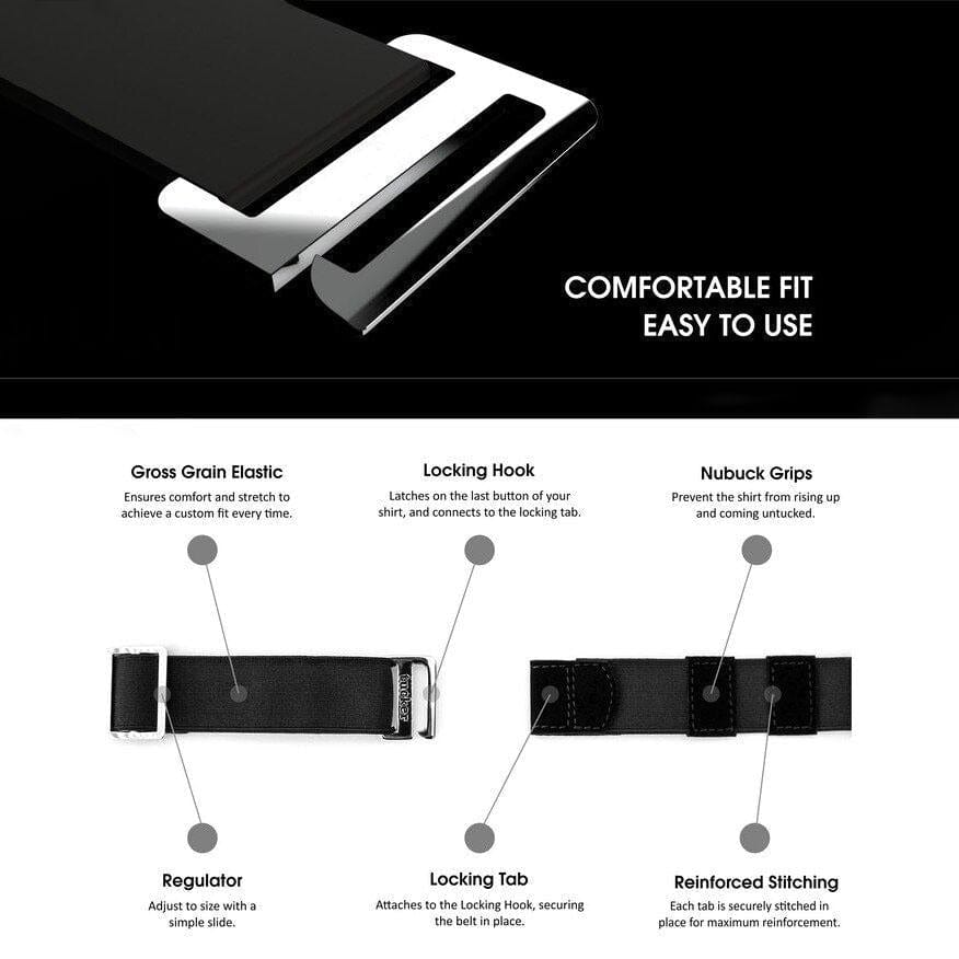 Shirt Tucker Belt Shirt Stays Lock Holder - Tuckryt™ (Pack of 2) Suspensores para hombre Tuckryt™ (Pack of 2) Zaavio®