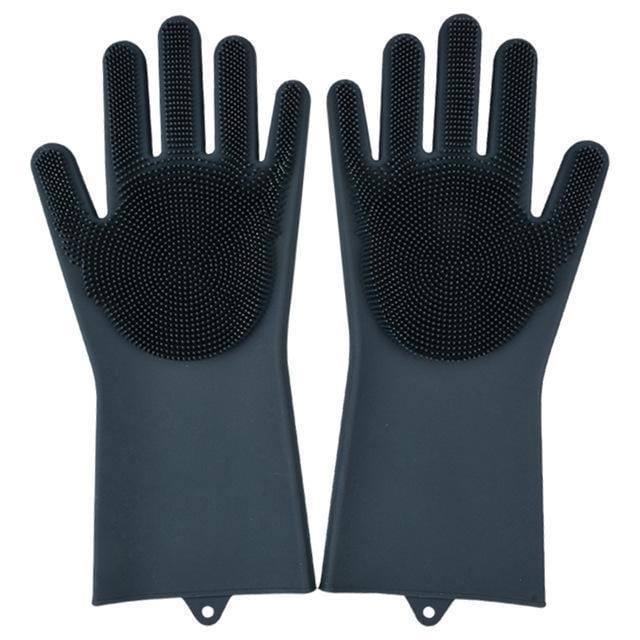 Silicon Scrubbing Sponge Gloves Dish Washing Scruves™ Household Gloves Black Scruves™ Zaavio®