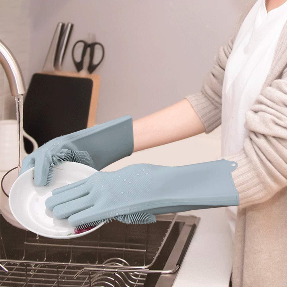 Silicon Scrubbing Sponge Gloves Dish Washing Scruves™ Household Gloves Grey Scruves™ Zaavio®
