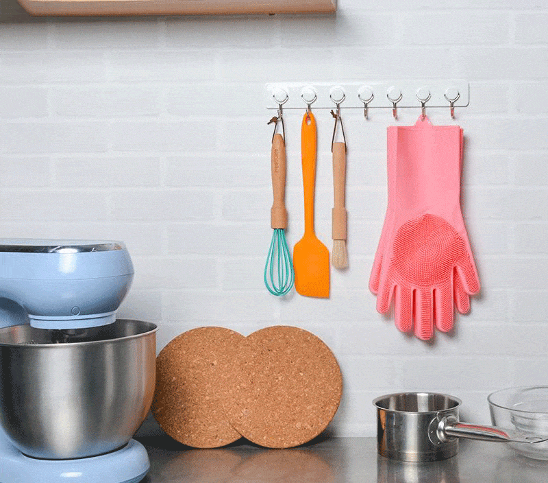 Silicon Scrubbing Sponge Gloves Dish Washing Scruves™ Household Gloves Scruves™ Zaavio®