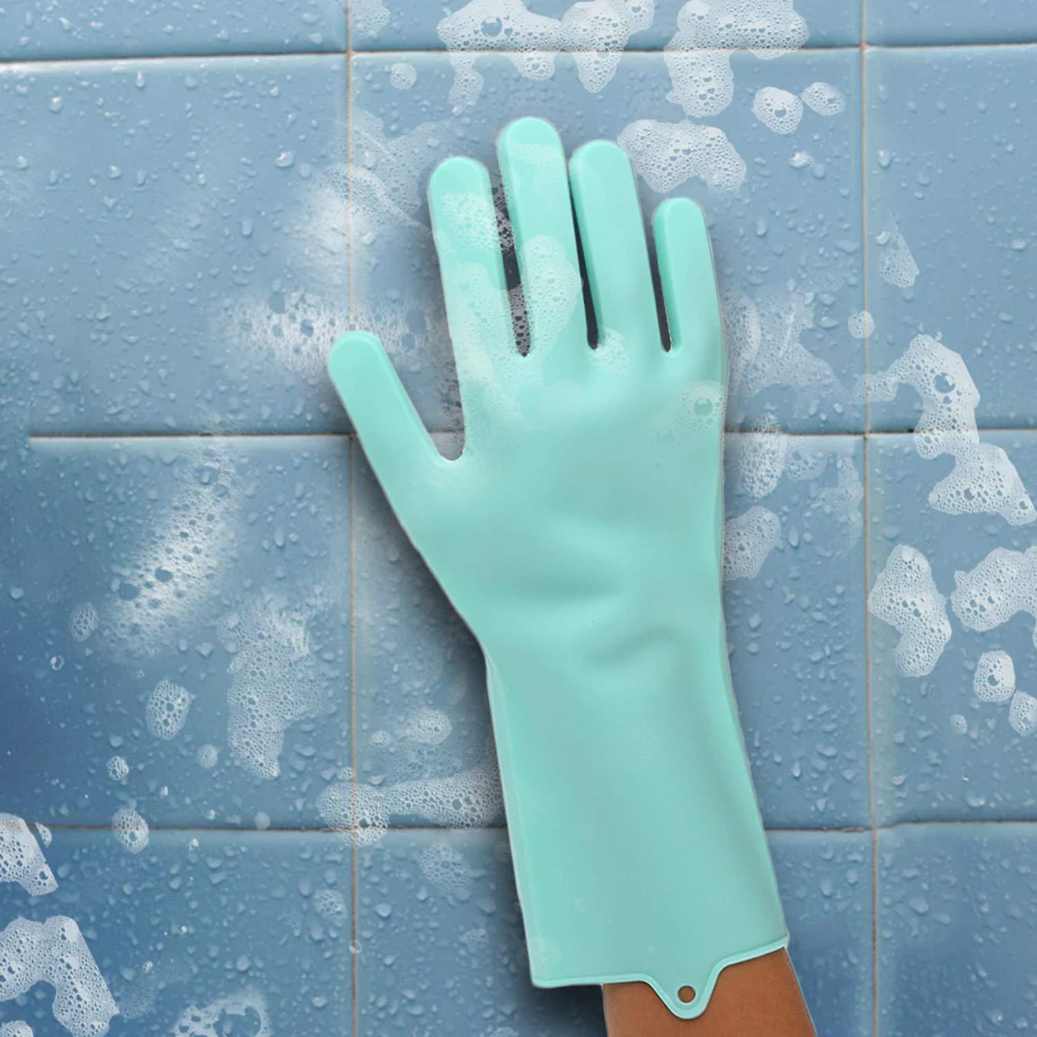 Silicon Scrubbing Sponge Gloves Dish Washing Scruves™ Household Gloves Scruves™ Zaavio®