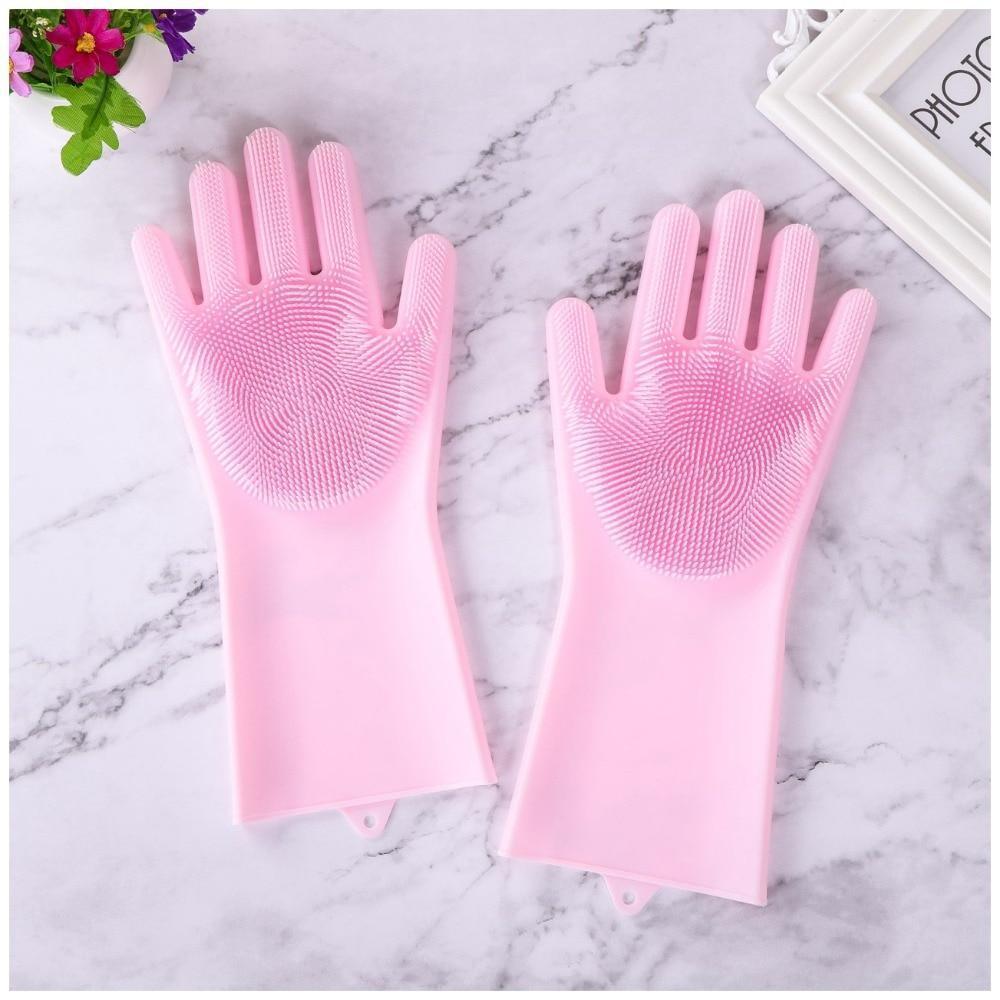 Silicon Scrubbing Sponge Gloves Dish Washing Scruves™ Household Gloves Scruves™ Zaavio®