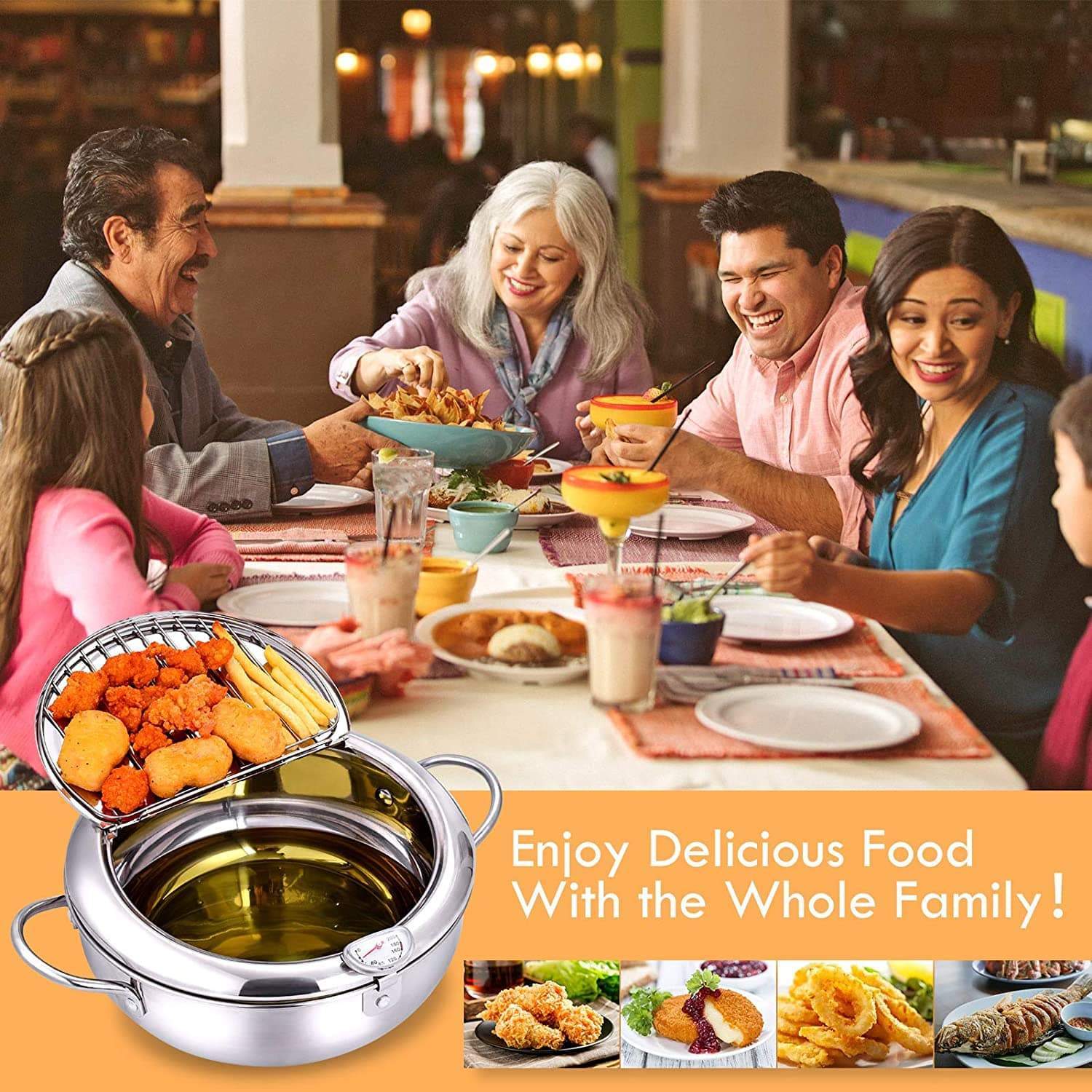 Stainless Steel Deep Frying Pot Cooking Strainer - Crispryt™ Crispryt™ Zaavio®