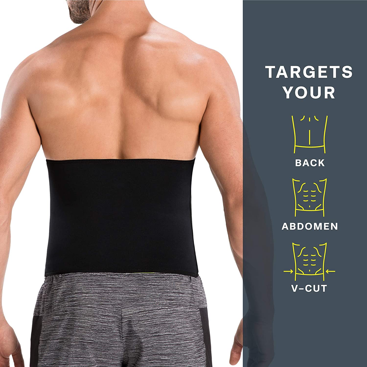 Unisex Body Shaper Hot Sweat Slimming Shaper Belt (Pack of 2) Waist Cinchers Unisex Sweat Shaper (Pack of 2) Zaavio®