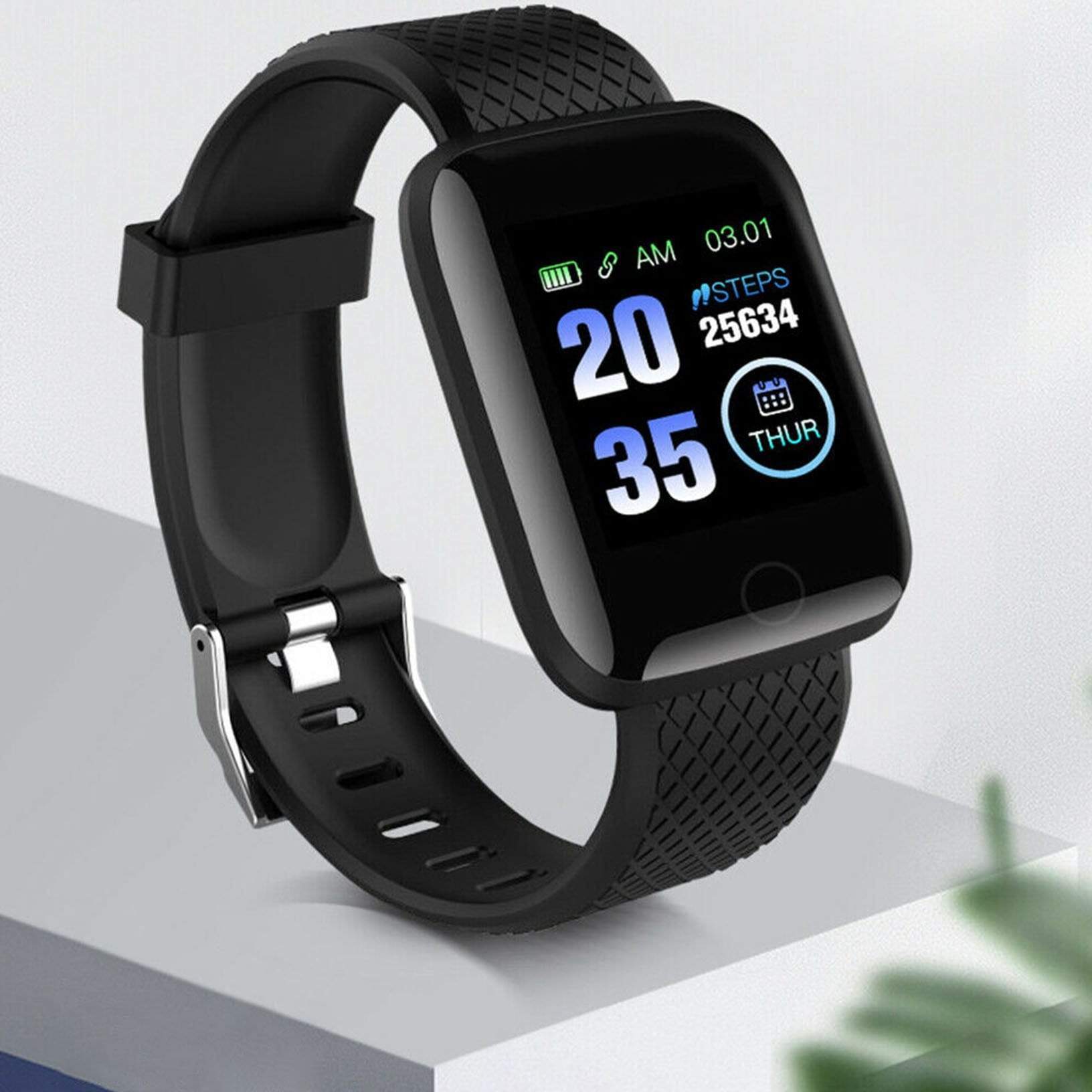 Waterproof Bluetooth Watch Best Fitness Tracker for Workout - Fitsio™ Black Fitsio™ Zaavio®