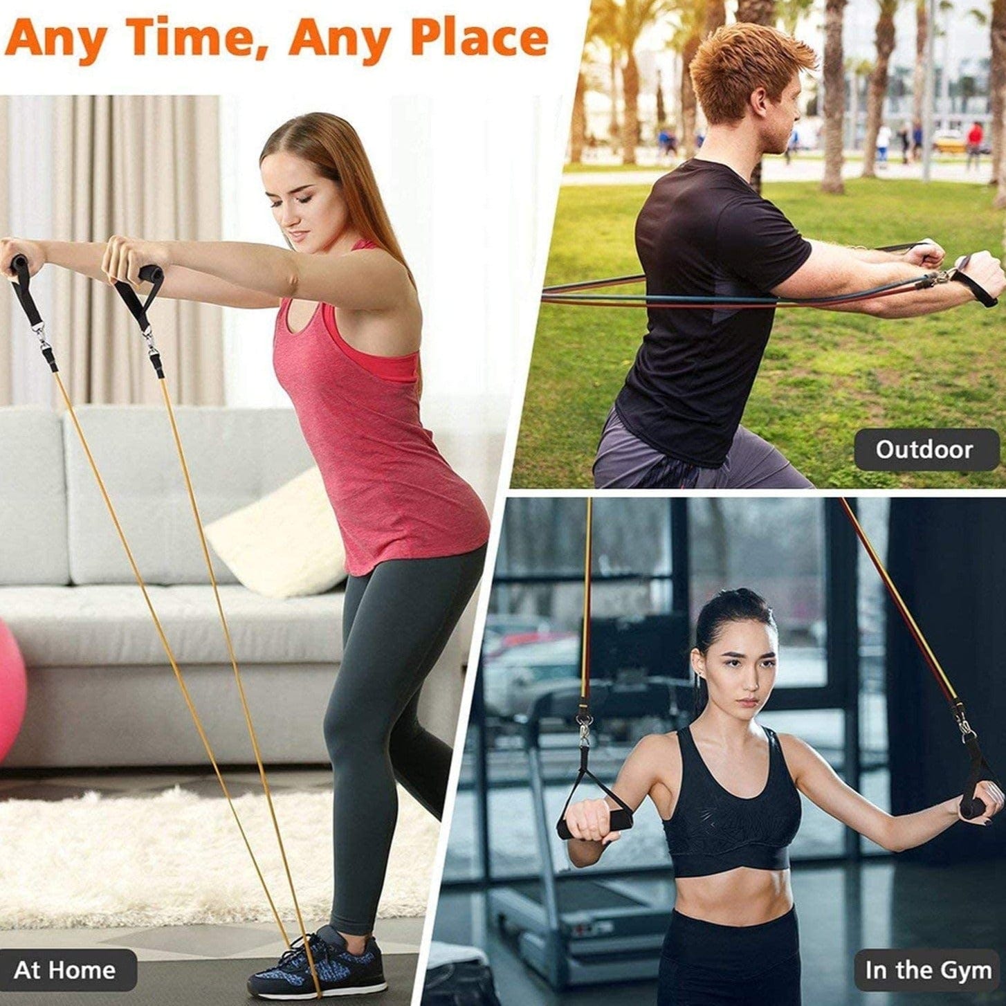 Workout Resistance Band Full Body Workout Squat Pulling Rope - Exowire™ Exowire™ Zaavio®