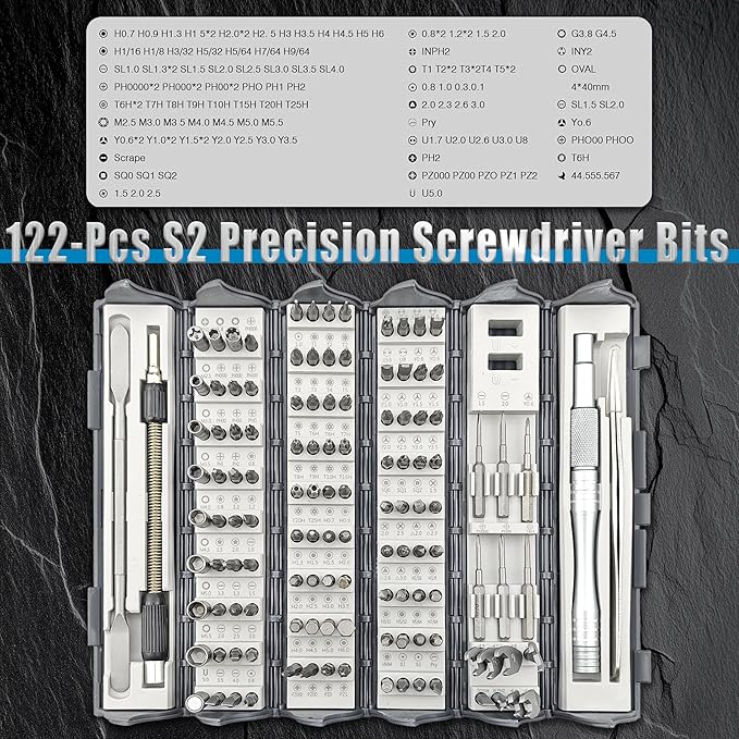 128 in 1 Mini Screwdriver Set | Screwdriver Set Screw Driver Dril Bits Mini Magnetic Tools Precision - Tools - 128 in 1 Mini Screwdriver Set