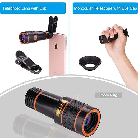 12x HD Optical Zoom Camera Telescope Lens Zaavio®️