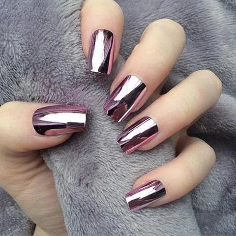 Metallic Mirror Finish Glass Nail Polish (Pack Of 4)