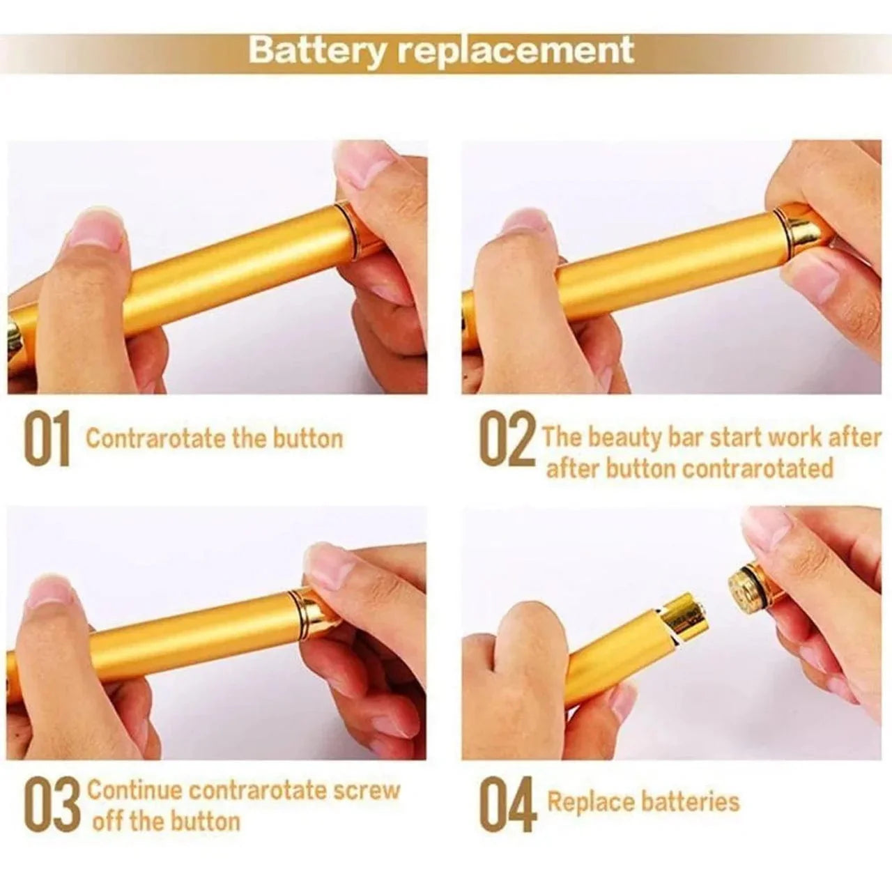 24k Gold Face Massager | Face Massager Roller For Skin Massage Tool Roller - 24k Gold Face Massager