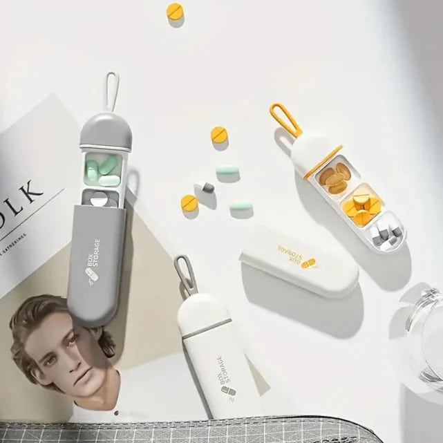 3-Compartment Pill Organizer Box | Pill Box Medication Organizer Medicine Case Box - Health - Pack of 1 - 3-Compartment Pill Organizer Box